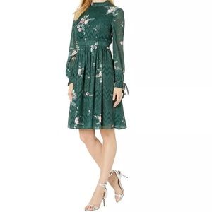 TED BAKER • Dark Green Floral Dress • NWT